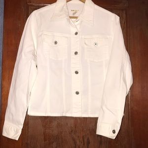 Casual white cotton jacket